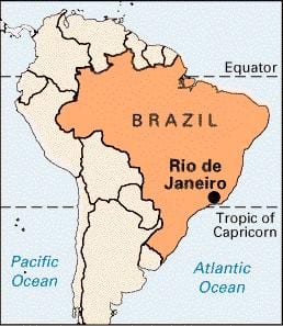 Rio de Janeiro i brasil kart