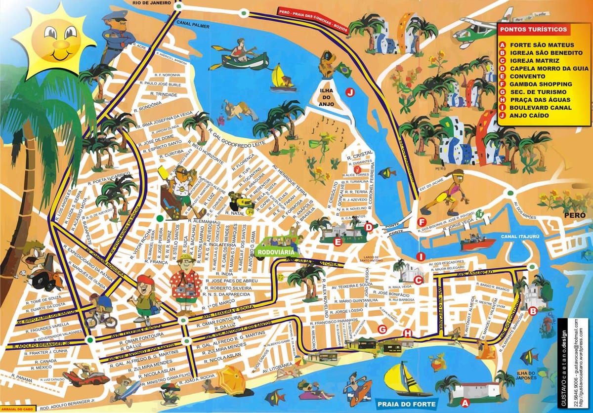 kart over Rio de Janeiro cruise port