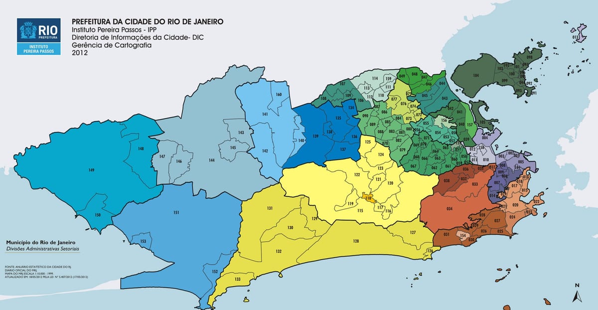 Rio de Janeiro arrondissement kart