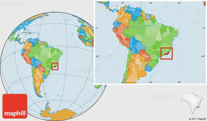 der er Rio de Janeiro på verdenskartet