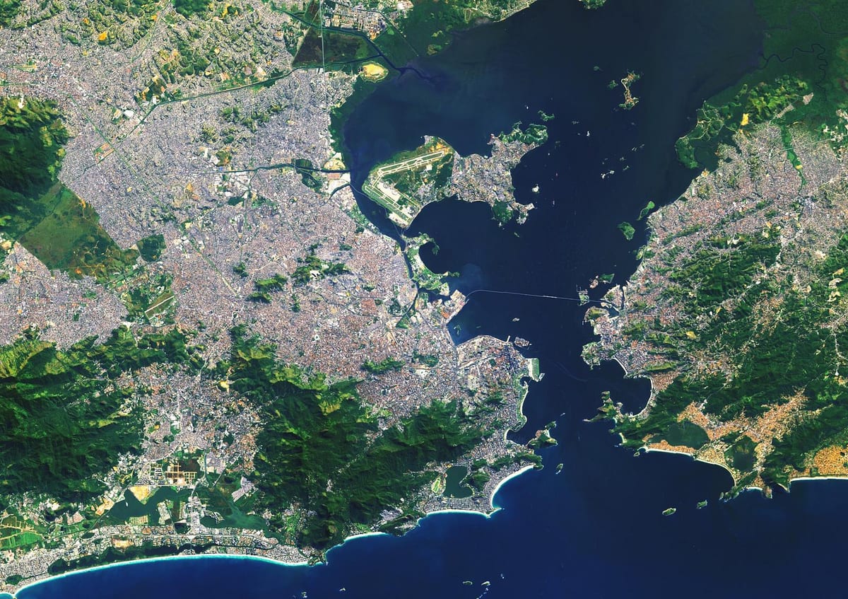satellitt kart over Rio de Janeiro