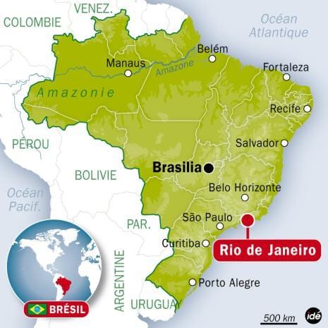 der er Rio ligger på verdenskartet
