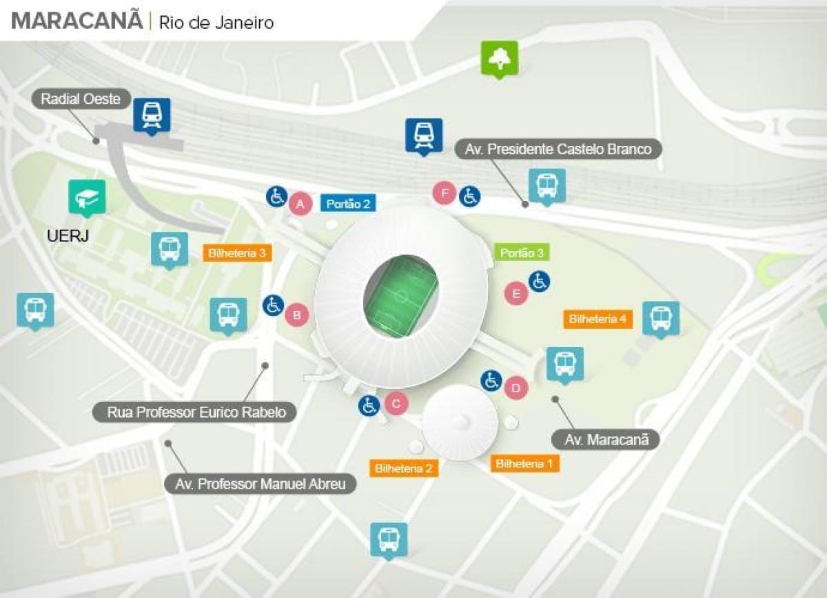 Rio de Janeiro stadion kart