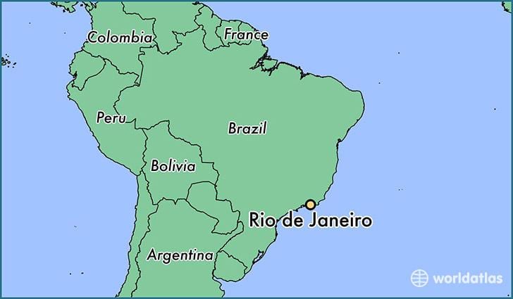 kart som viser Rio de Janeiro