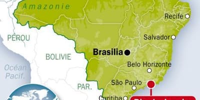Kart over brasil og Rio de Janeiro