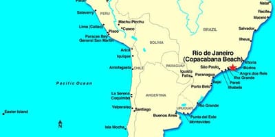 Rio de Janeiro kart sør-amerika