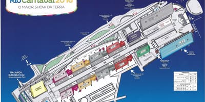 Kart over Rio carnaval