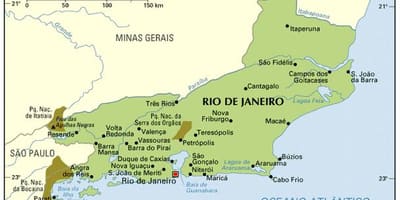 Koordinatene kart over Rio de Janeiro