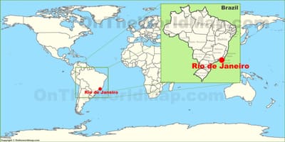 Der er Rio de Janeiro ligger på verdenskartet