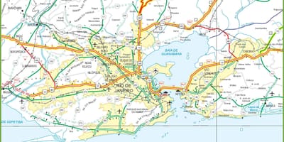 Rio de Janeiro veien kart