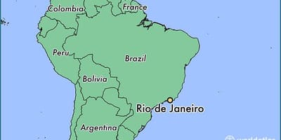 Kart som viser Rio de Janeiro